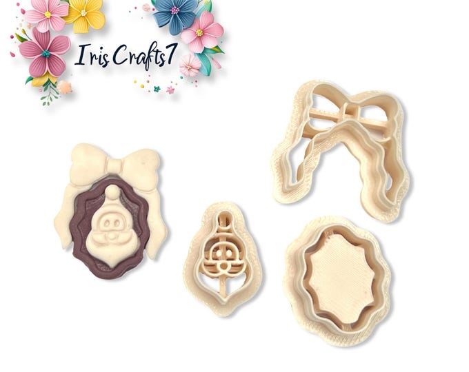 Combo Earring with Santa Polymer Clay Cutter for Christmas Jewellery Making
