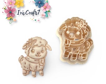 Sheep with Flower Polymer Clay Cutter -  Animal Earring Shape – DIY Jewellery Tool