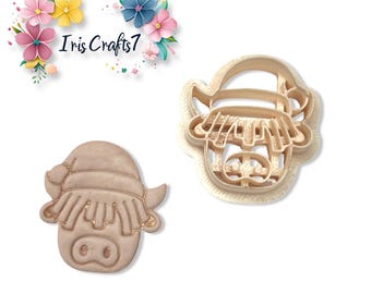 Christmas Cow Polymer Clay Cutter for Handmade Earring Making, Craft Tools