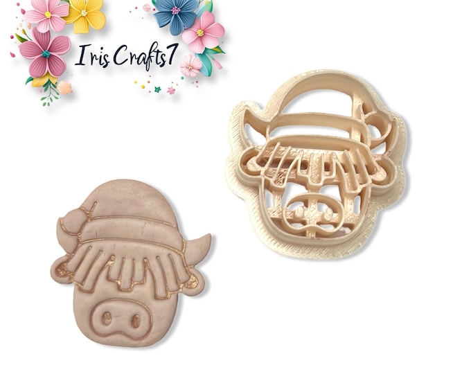 Christmas Cow Polymer Clay Cutter for Handmade Earring Making, Craft Tools