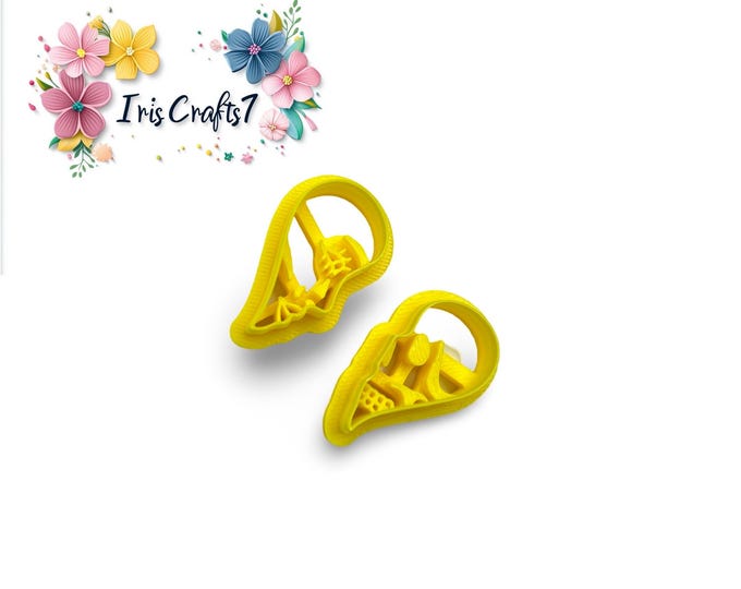 Halves of Heart Polymer Clay Cutter - Ceramic tools - Earrings Making