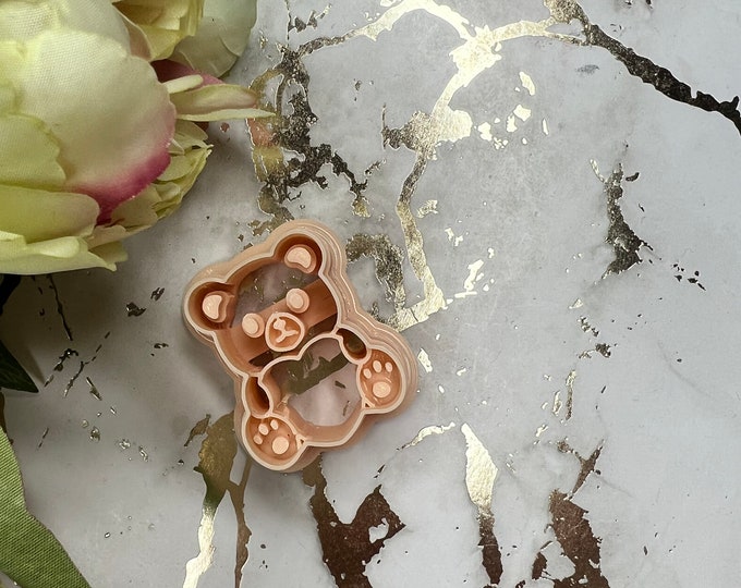 Love bear polymer clay cutter