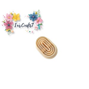 Oval with Line Polymer Clay Cutter