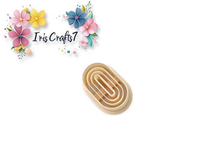 Oval with Line Polymer Clay Cutter