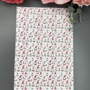Carta da trasferimento Gnome 1 per pasta polimerica _ Forniture per lavoretti natalizi