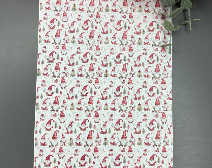 Gnome 1 Transfer Paper for Polymer Clay _ Christmas Craft Supplies