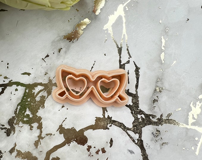 Clay cutters Heart glasses| Polymer clay cutters| Clay tools| Earrings cutters| Jewellery tools| Ceramic cutters