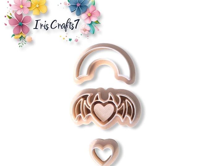 Bat Wings Combo 1 Polymer Clay Cutter - Ceramic tools - Halloween Jewellery