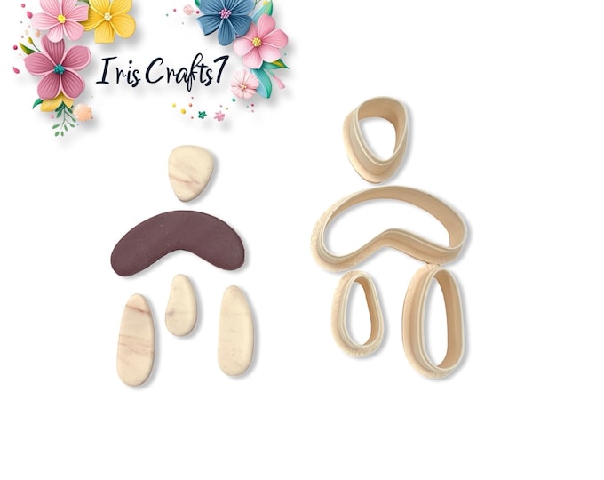 Organic Combo H Polymer Clay Cutter for Handmade Earring Making