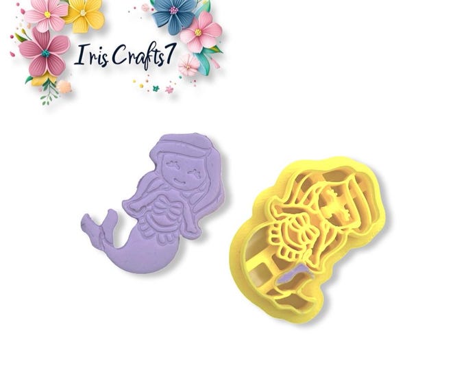 Mermaid 2 Polymer Clay Cutter - Ceramic Earring Making Tools for Crafting Jewelry & Detailed Shapes