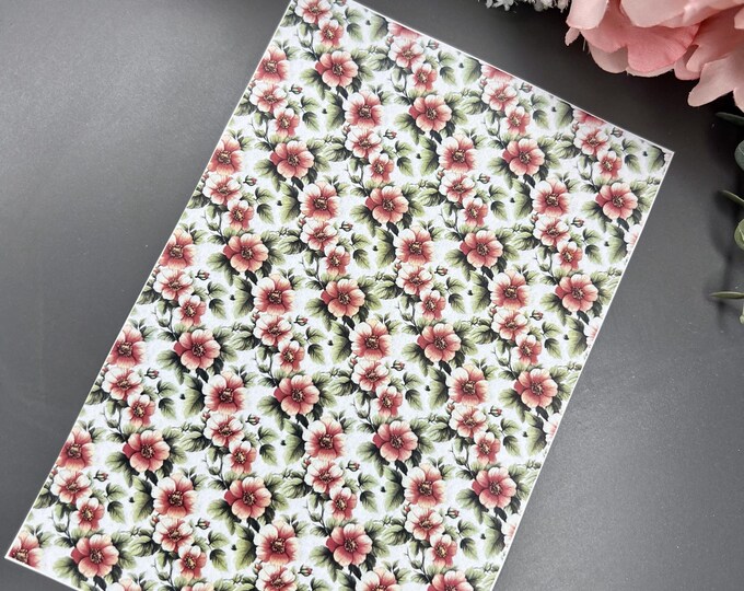 Flowers 20 image transfer paper_ Clay tools_ Earring making_ Magic transfer paper_ Water soluble paper