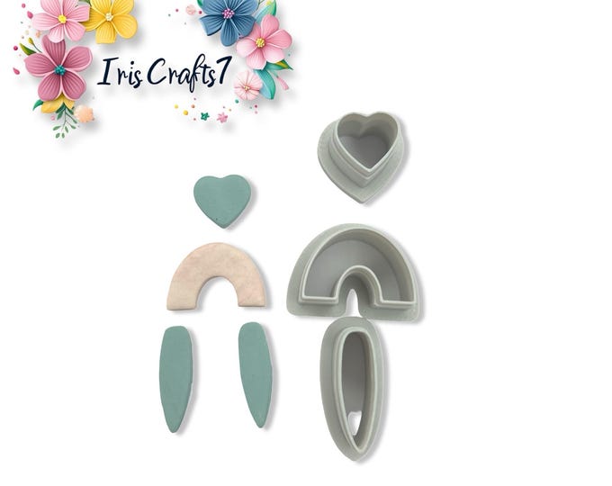 Modern Love Dangles Polymer Clay Cutters for Valentine Earrings Jewelry Tool