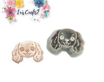 Spaniel Face Polymer Clay Cutter for Earrings Jewelry Tool