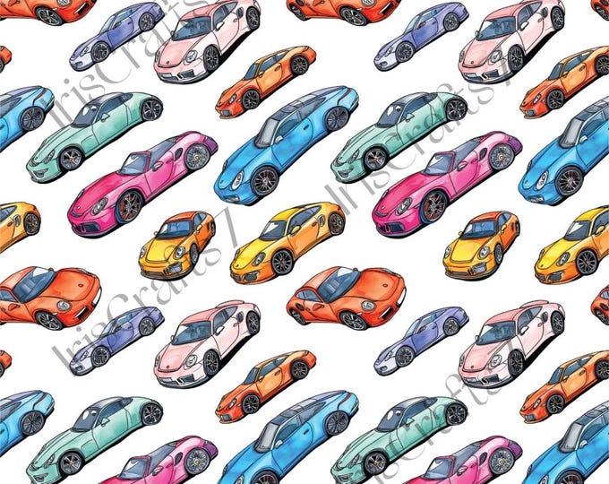 Sport Cars image transfer paper_ Clay tools_ Earring making_ Magic transfer paper_ Water soluble paper
