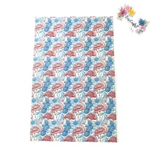Carta transfer per immagini Flamingo 1_ Strumenti per argilla_ Realizzazione orecchini_ Carta transfer magica_ Carta idrosolubile