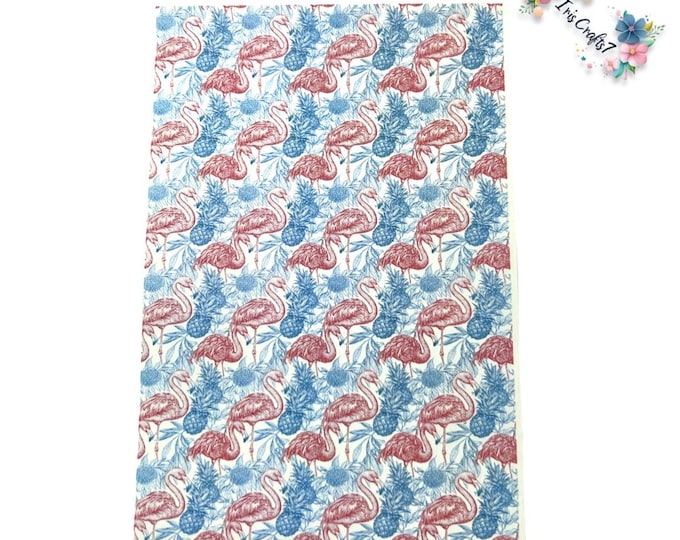 Flamingo 1 image transfer paper_ Clay tools_ Earring making_ Magic transfer paper_ Water soluble paper