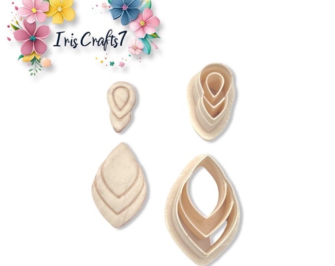 Moroccan Tear Polymer Clay Cutter Set for Handmade Earring Making, Jewellery Tools