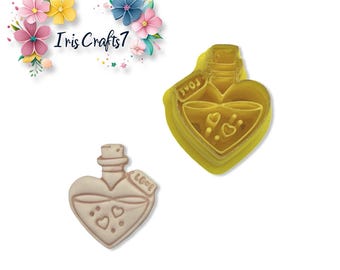 Love Potion No.5 Polymer Clay Cutter Valentine Earrings Jewelry Tool