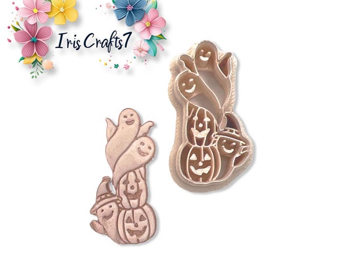 Halloween Ghost and Pumpkin Clay Cutters – DIY Earring Making Tools – Spooky Shapes for Polymer Clay Crafts