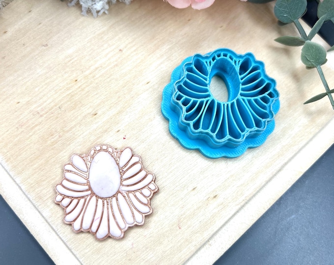 Abstract Boho 1 Polymer Clay Cutter - Valentine's Earrings - Handmade Jewellery