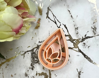 Polymer Clay Cutter Drop Flower Shape | Craft Tool for Fondant, Resin & DIY Earrings Mold
