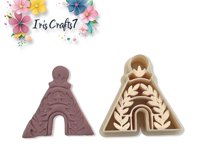 Triangle Arch Leaves Polymer Clay Cutter for Earrings Jewelry