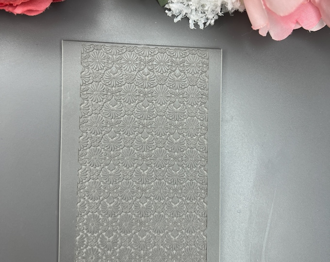 Polymer clay texture mat flowers 5_ Rubber texture mat_ Floral texture_ Clay tools_ Jewellery tools