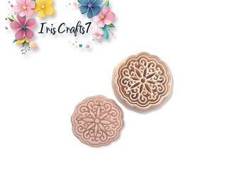 Ornate Mandala Polymer Clay Cutters – Intricate Earring Making Tools – Boho Geometric Clay Cutter for DIY Jewelry Crafting