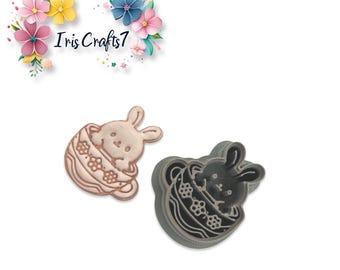 Bunny Cup Polymer Clay Cutter Easter Earring Jewelry Tool