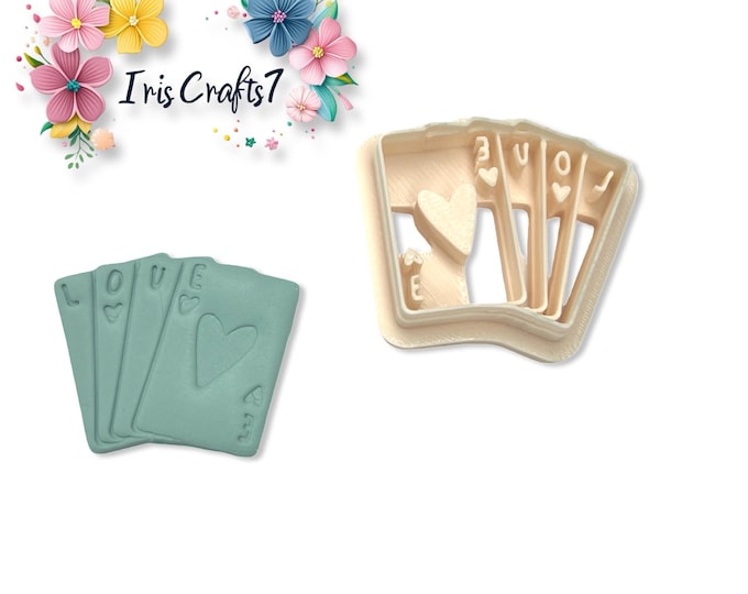 Love Cards Polymer Clay Cutter | Valentine Earring Shape | Craft Tool
