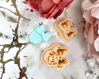 Clay cutters Cute mouse with bow| Ceramic tools| Polymer clay cutters| Silver clay| Clay tools