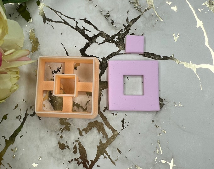 Square 1 polymer clay cutter / earrings clay cutters
