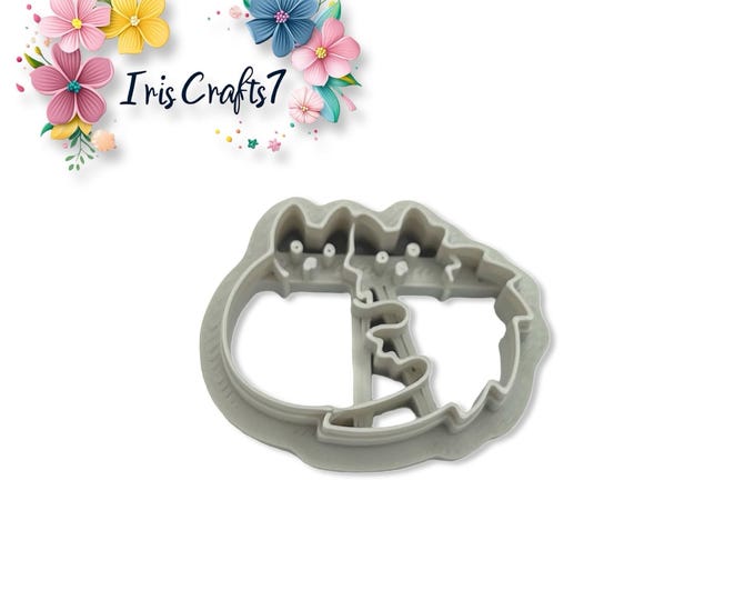 Hugging Cats Polymer Clay Cutter for Valentine Earrings Jewelry Tool