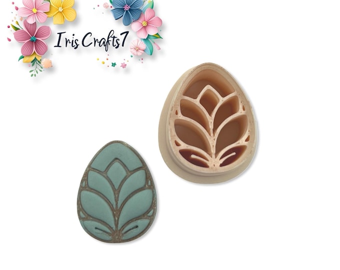 Petals Egg Polymer Clay Cutter for Easter Earrings