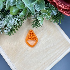 Santa 2 Polymer Clay Cutter for Christmas Jewellery Making - Handmade Earrings Tool - Ceramic Clay Craft Cutter