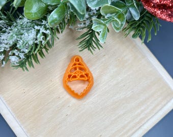 Santa no.2 Polymer Clay Cutter for Christmas Earring Making, Jewelry Tool