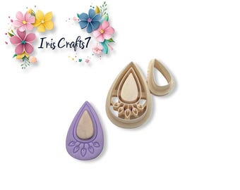 Organic Teardrop Polymer Clay Cutter for Handmade Earrings, Jewelry Crafts