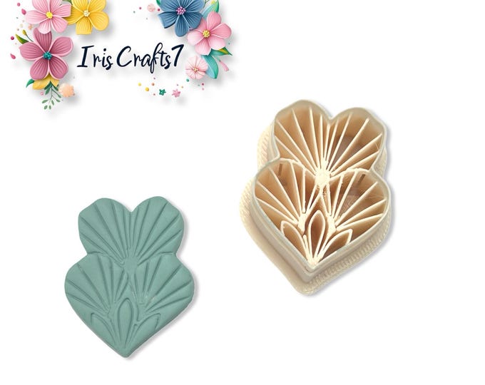 Double Heart No. 2 Polymer Clay Cutter | Valentine Earring Shape Tool