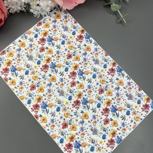 Autumn Wild Flowers Image Transfer Paper_ Water soluble Paper_ Clay tools_ Magic transfer paper