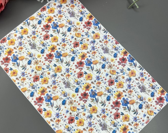 Autumn Wild Flowers Image Transfer Paper_ Water soluble Paper_ Clay tools_ Magic transfer paper