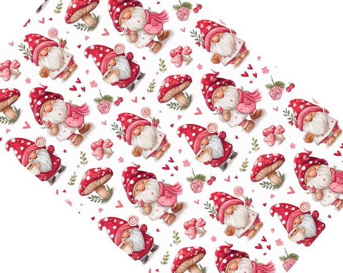 Valentine Gnomes Image Transfer Paper Water-Soluble Sheet Polymer Clay Earrings