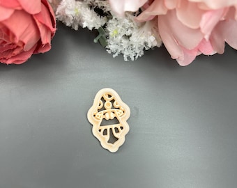 Ghost Mushroom 2 Polymer Clay Cutters_ Handmade earrings_ Ceramic tools_ Silver Clay
