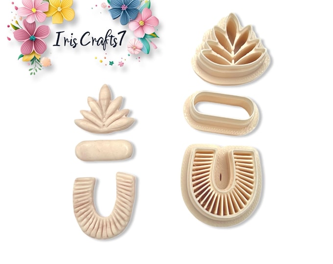 Earring Combo 2 Polymer Clay Cutter – Unique Clay Earring Shapes – DIY Jewellery Tool for Handmade Accessories