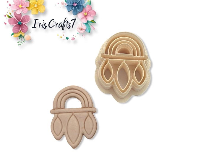 Symmetrical Boho Macrame Polymer Clay Cutter – DIY Earring Making Tool – Boho Style Jewellery Supplies