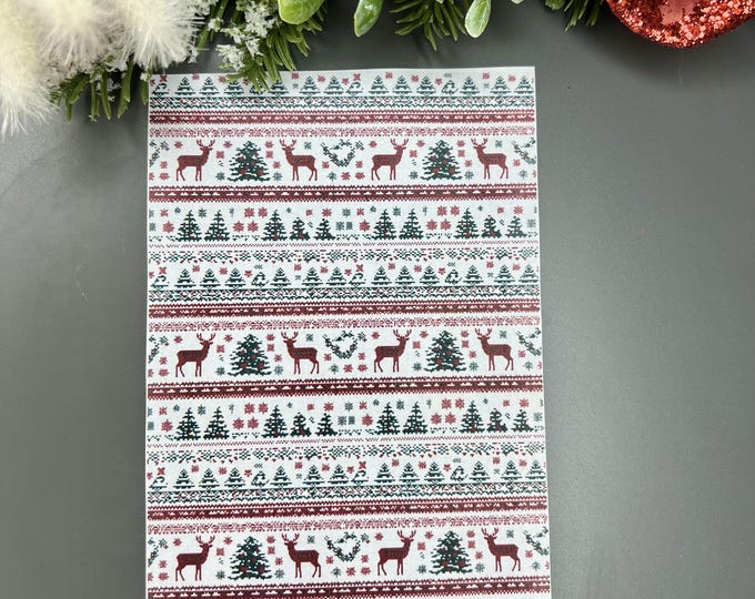 Christmas Sweater 1 Transfer Paper for Polymer Clay - Festive Holiday Designs
