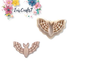 Polymer Clay Cutter | Spider Web Bat Design for Halloween Jewelry Making Tool