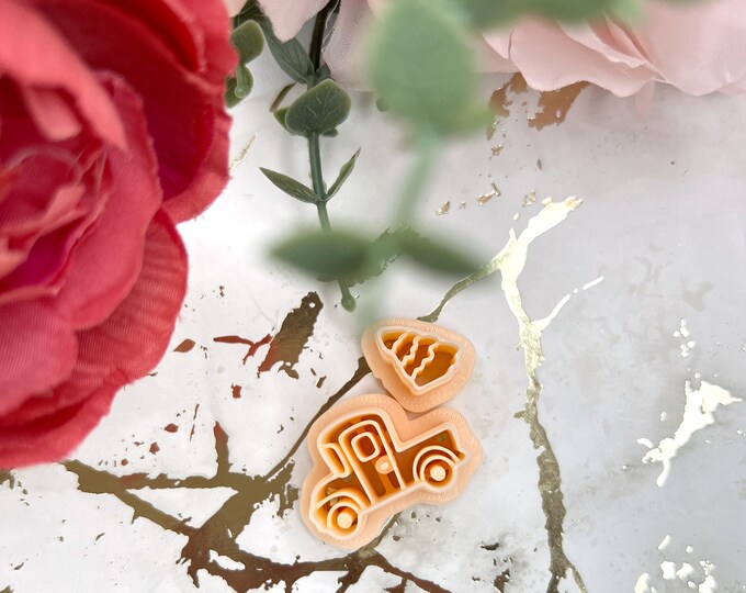 Clay cutters Christmas Delivery Truck| Polymer clay cutter| Ceramic tools| Christmas jewellery