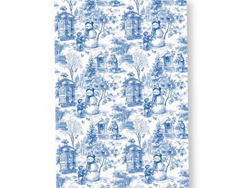 Christmas in Blue Image Transfer Paper for Polymer Clay Earring Making