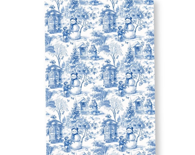 Christmas in Blue Image Transfer Paper for Polymer Clay Earring Making