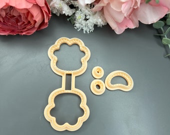 Clay Cutters Cat Paw Leather Keyring_ Polymer Clay Craft Tools